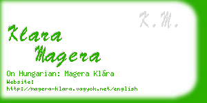 klara magera business card